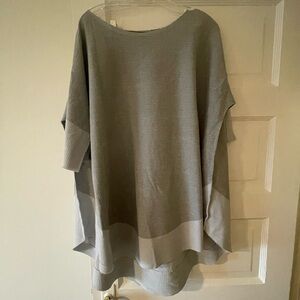 Issey Miyake M Oversized Light Blue / Gray Shirt Dress